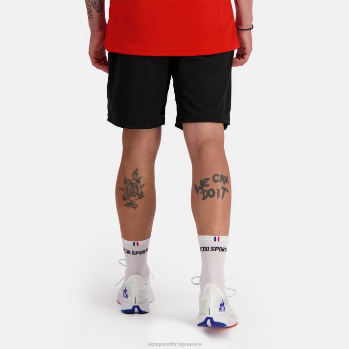 ropa XFVP225 hombres Le Coq Sportif pantalones cortos negros