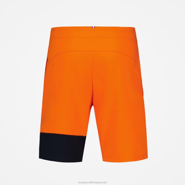 ropa XFVP231 hombres Le Coq Sportif pantalones cortos naranja