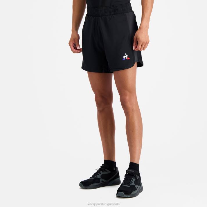 ropa XFVP511 hombres Le Coq Sportif pantalones cortos negros