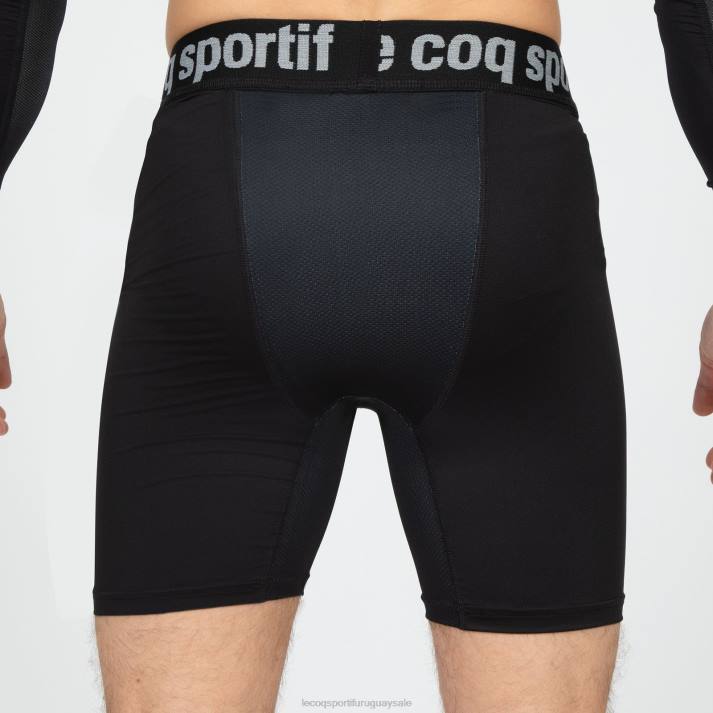 ropa XFVP513 hombres Le Coq Sportif pantalones cortos negros