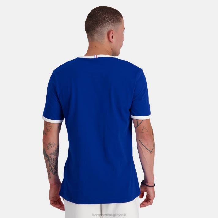 ropa XFVP139 hombres Le Coq Sportif camiseta de moda azul
