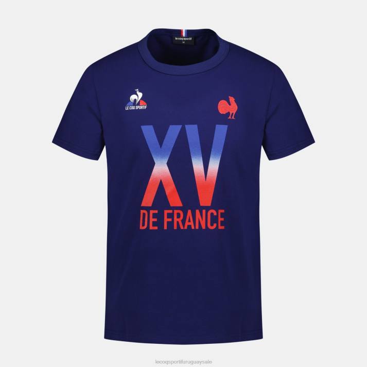 ropa XFVP141 hombres Le Coq Sportif camiseta - xv de france azul