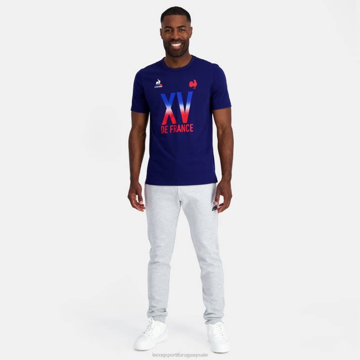 ropa XFVP141 hombres Le Coq Sportif camiseta - xv de france azul
