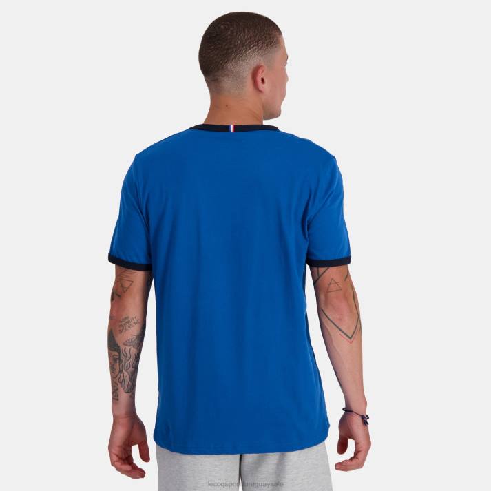 ropa XFVP145 hombres Le Coq Sportif camiseta de moda azul