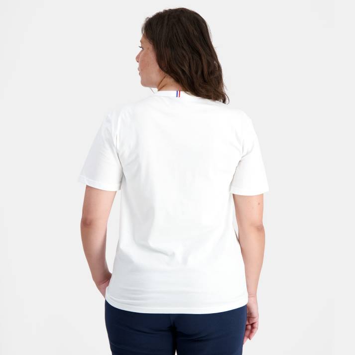 ropa XFVP162 hombres Le Coq Sportif camiseta de moda blanca