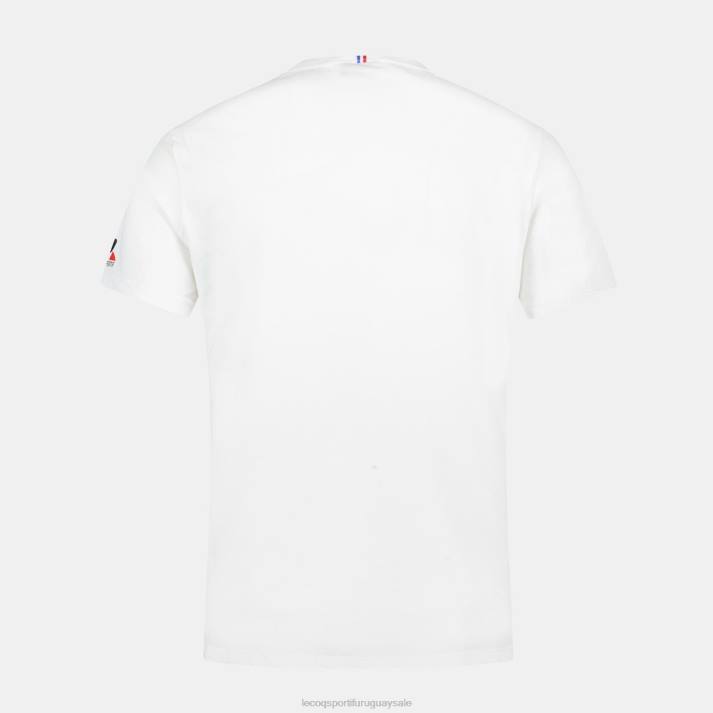 ropa XFVP169 hombres Le Coq Sportif camiseta - francia rugby blanco