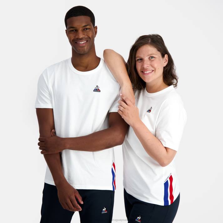 ropa XFVP170 hombres Le Coq Sportif camiseta de moda blanca