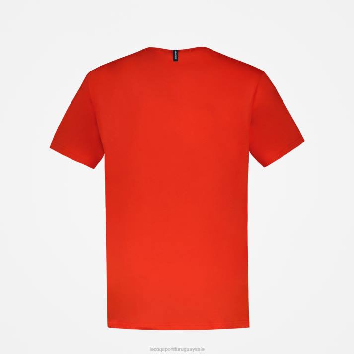 ropa XFVP171 hombres Le Coq Sportif camiseta de moda roja