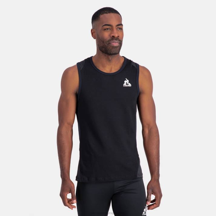 ropa XFVP177 hombres Le Coq Sportif chaleco negro