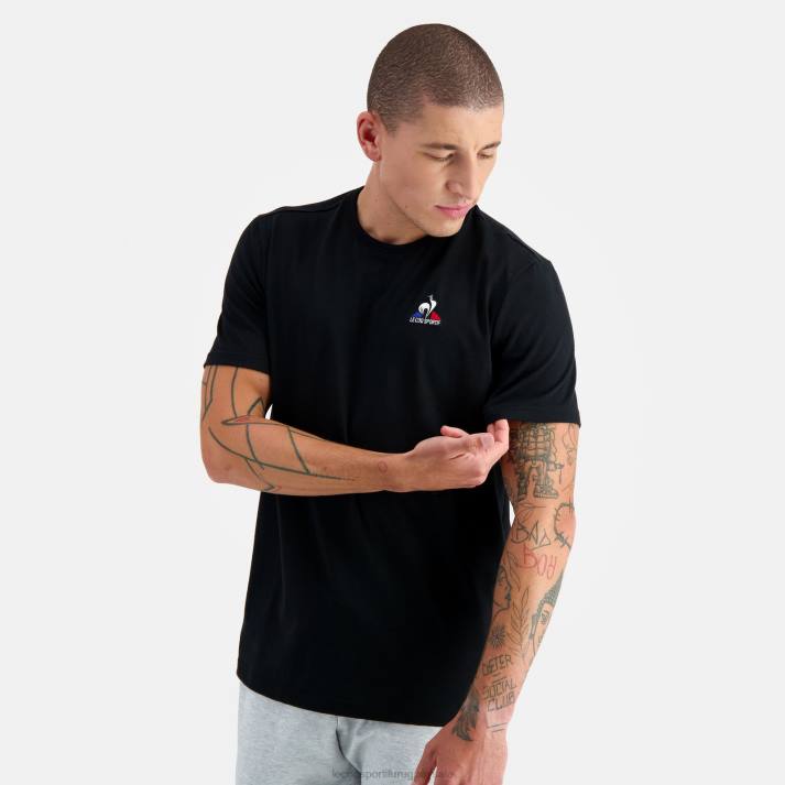 ropa XFVP181 hombres Le Coq Sportif camiseta de moda negro
