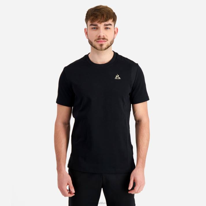 ropa XFVP185 hombres Le Coq Sportif camiseta negra