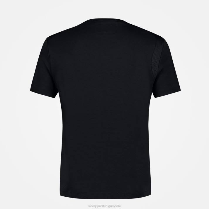 ropa XFVP185 hombres Le Coq Sportif camiseta negra