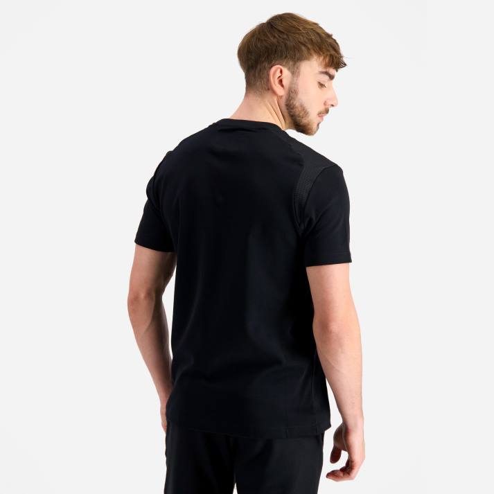 ropa XFVP185 hombres Le Coq Sportif camiseta negra