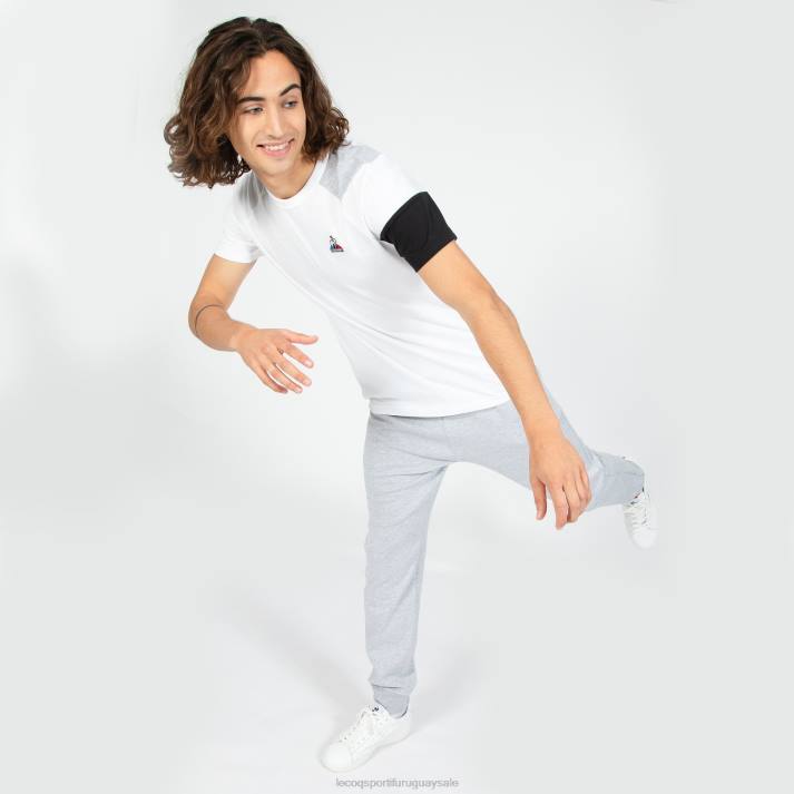 ropa XFVP189 hombres Le Coq Sportif camiseta blanca