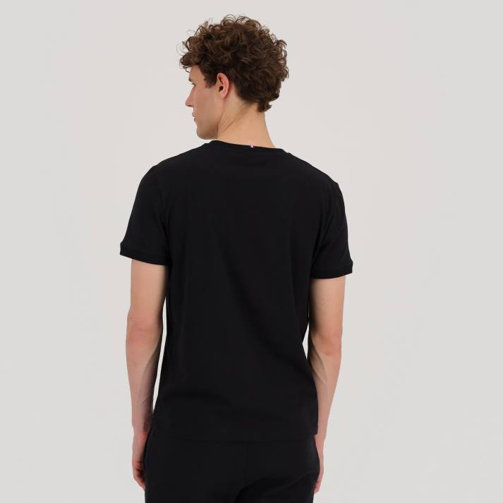 ropa XFVP195 hombres Le Coq Sportif camiseta negra