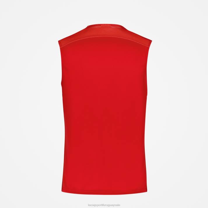 ropa XFVP196 hombres Le Coq Sportif chaleco rojo