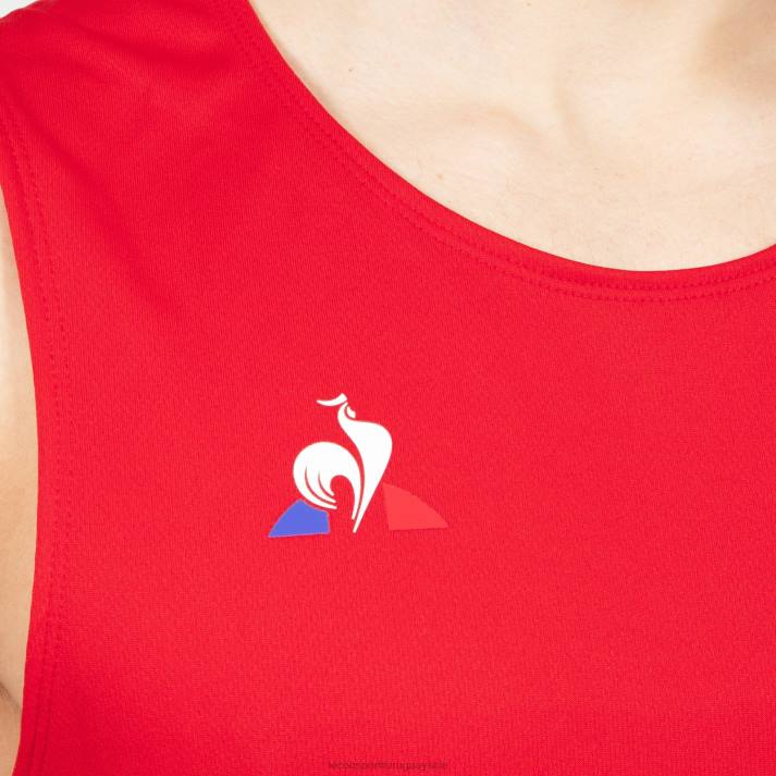 ropa XFVP196 hombres Le Coq Sportif chaleco rojo