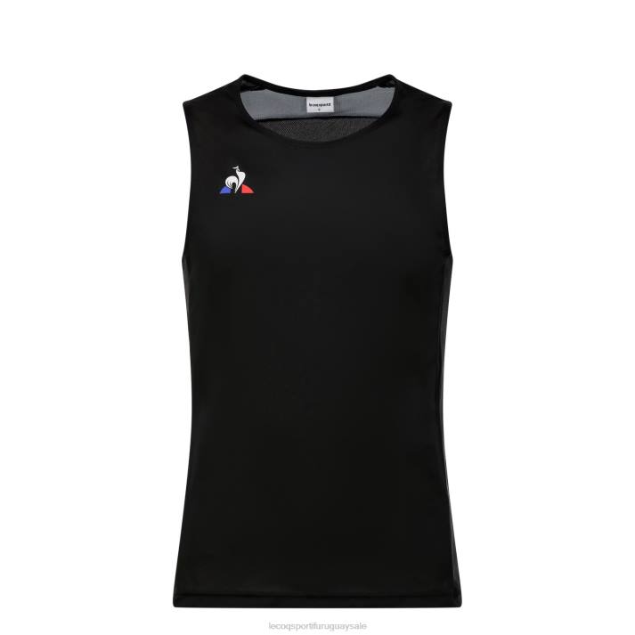 ropa XFVP198 hombres Le Coq Sportif chaleco negro
