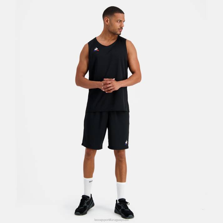 ropa XFVP198 hombres Le Coq Sportif chaleco negro