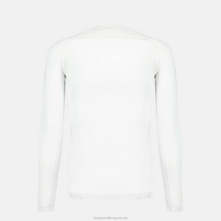 ropa XFVP200 hombres Le Coq Sportif camiseta manga larga blanca