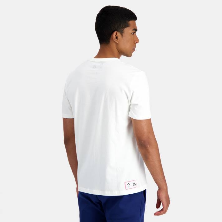 ropa XFVP201 hombres Le Coq Sportif camiseta blanca
