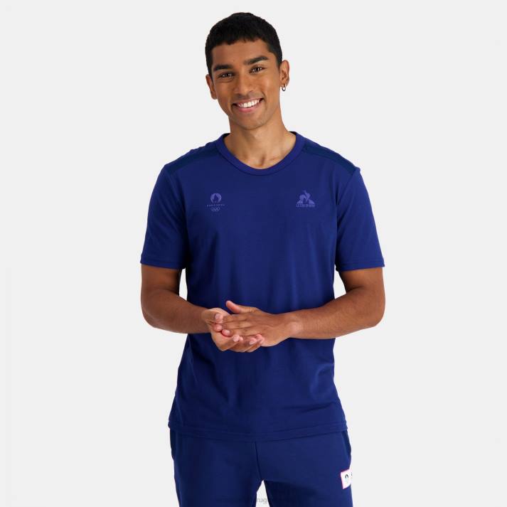 ropa XFVP203 hombres Le Coq Sportif camiseta azul