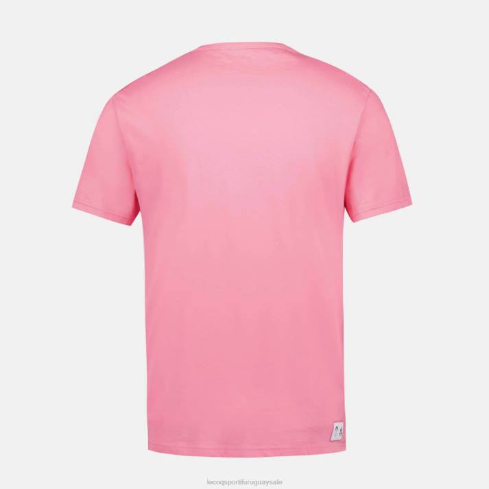 ropa XFVP204 hombres Le Coq Sportif camiseta rosa