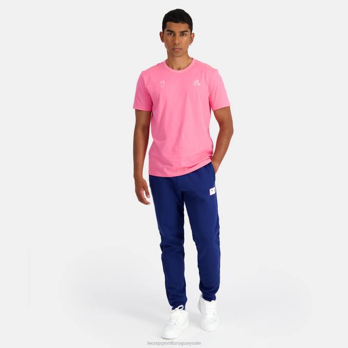 ropa XFVP204 hombres Le Coq Sportif camiseta rosa