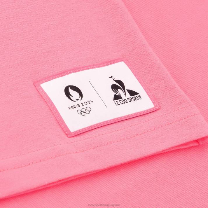 ropa XFVP204 hombres Le Coq Sportif camiseta rosa