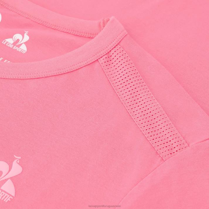 ropa XFVP204 hombres Le Coq Sportif camiseta rosa