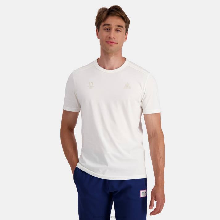 ropa XFVP205 hombres Le Coq Sportif camiseta blanca