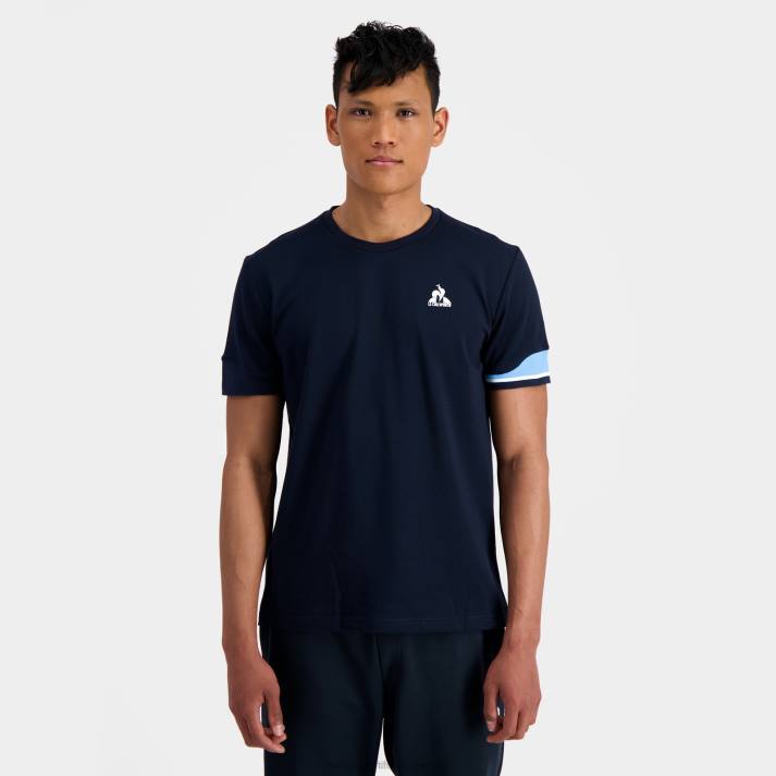 ropa XFVP210 hombres Le Coq Sportif camiseta azul