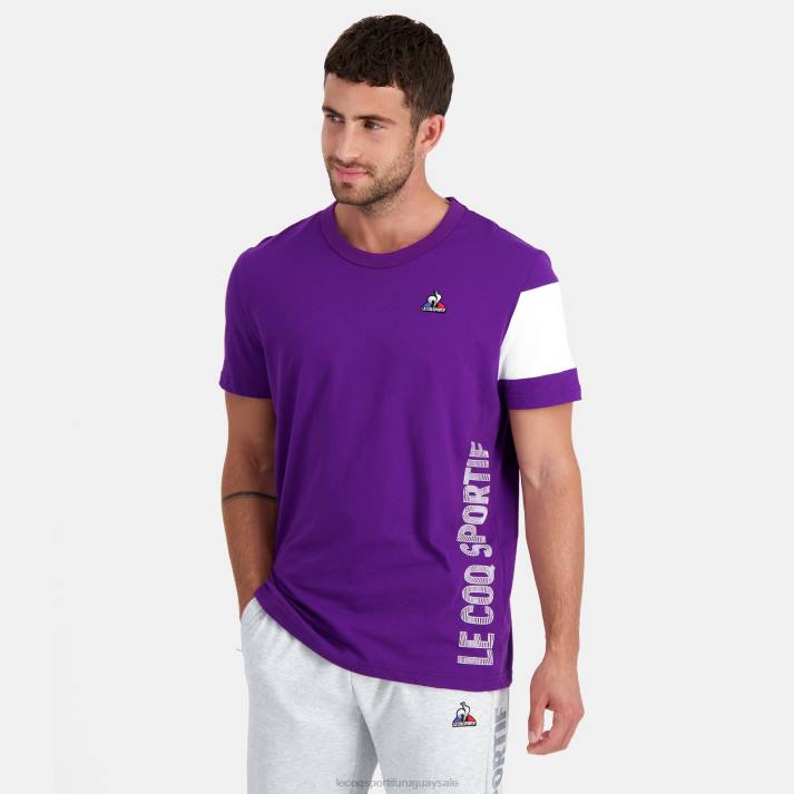 ropa XFVP444 hombres Le Coq Sportif camiseta morada