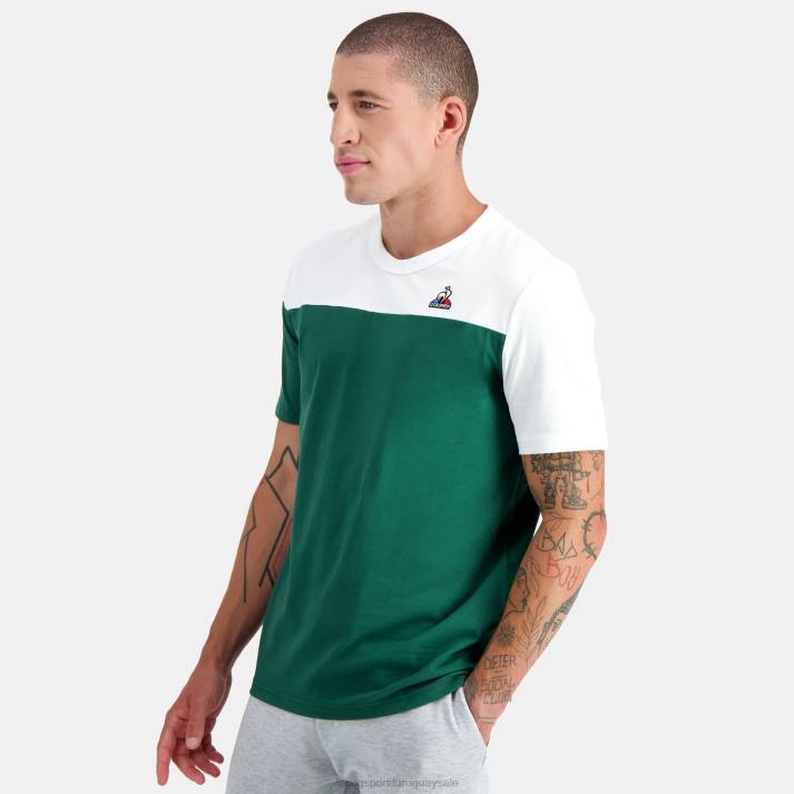 ropa XFVP447 hombres Le Coq Sportif camiseta verde