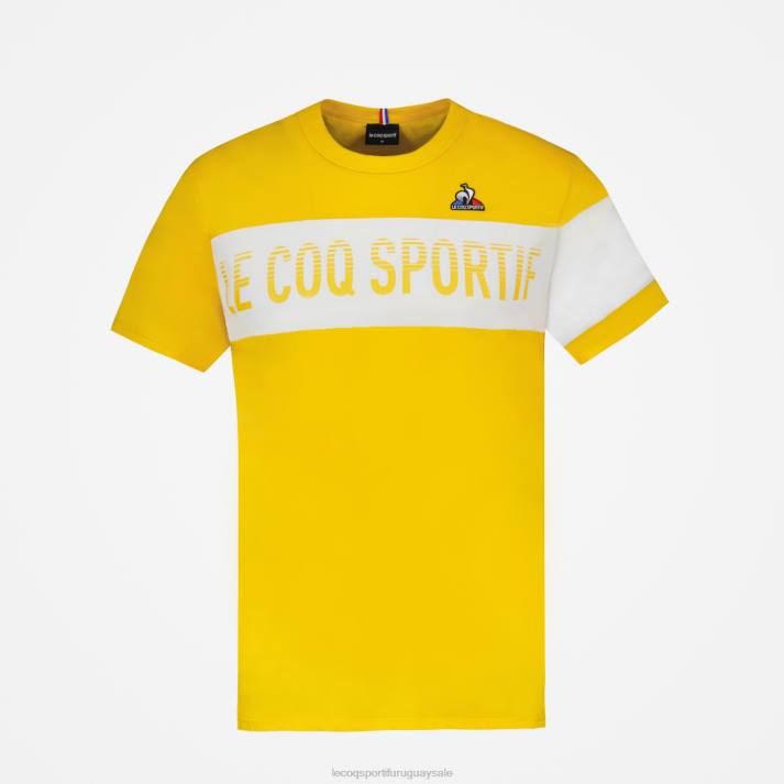 ropa XFVP449 hombres Le Coq Sportif camiseta amarilla