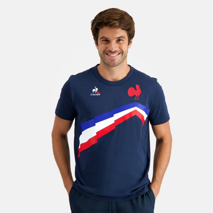 ropa XFVP471 hombres Le Coq Sportif camiseta azul