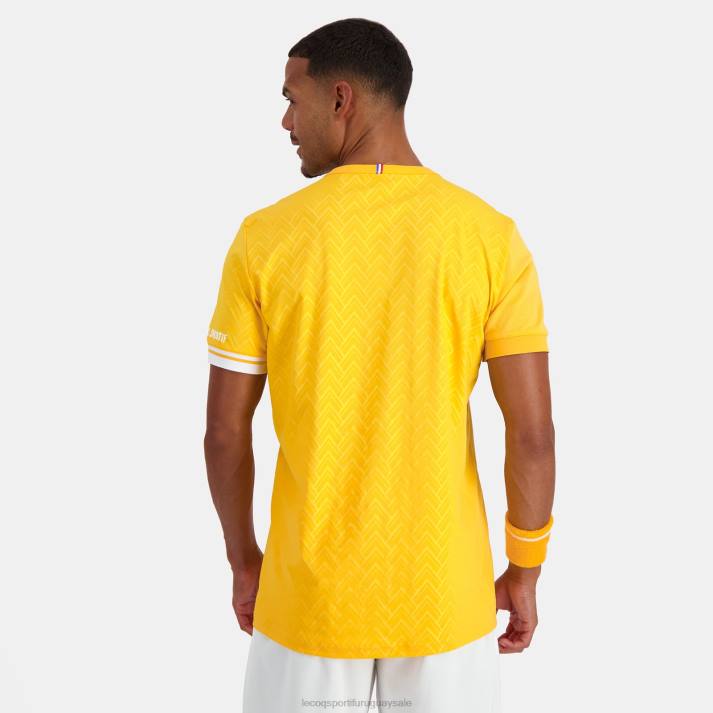 ropa XFVP478 hombres Le Coq Sportif camiseta naranja