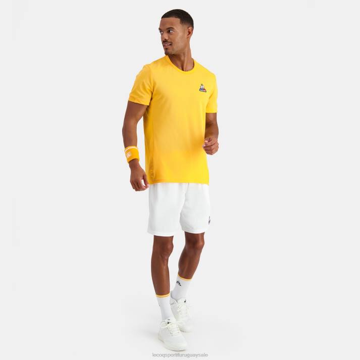 ropa XFVP478 hombres Le Coq Sportif camiseta naranja