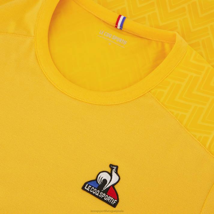 ropa XFVP478 hombres Le Coq Sportif camiseta naranja