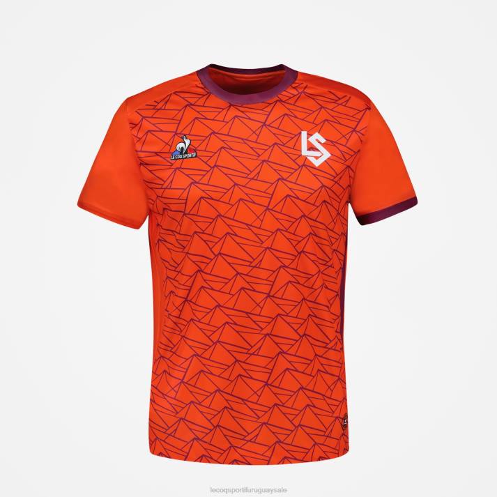 ropa XFVP479 hombres Le Coq Sportif camiseta naranja