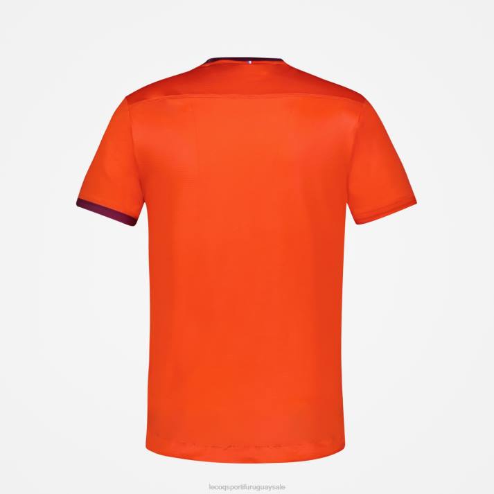 ropa XFVP479 hombres Le Coq Sportif camiseta naranja