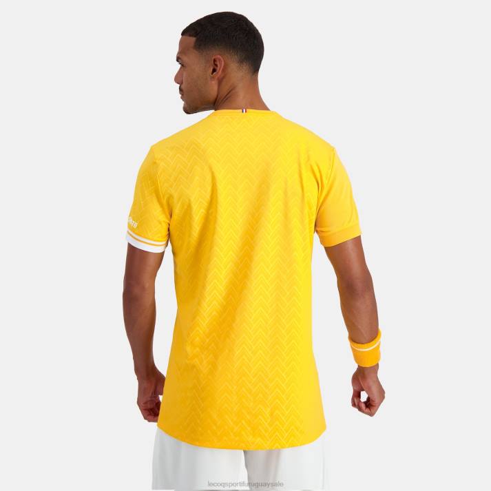 ropa XFVP483 hombres Le Coq Sportif camiseta naranja