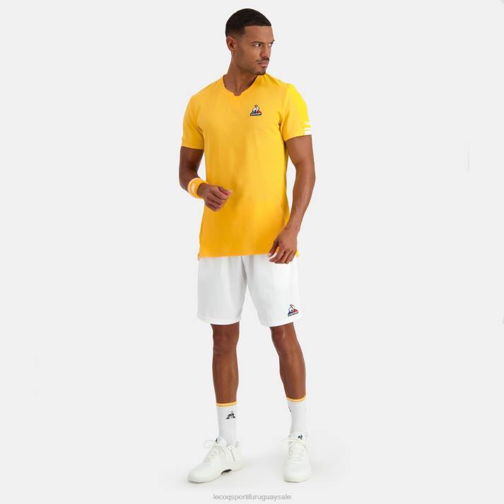 ropa XFVP483 hombres Le Coq Sportif camiseta naranja