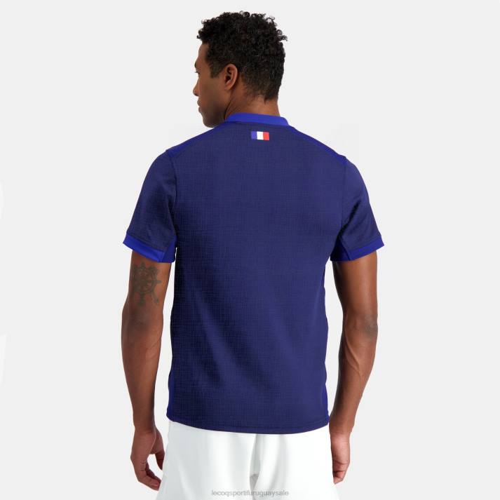 ropa XFVP692 hombres Le Coq Sportif réplica camiseta xv de france - copa del mundo de rugby 2023 azul