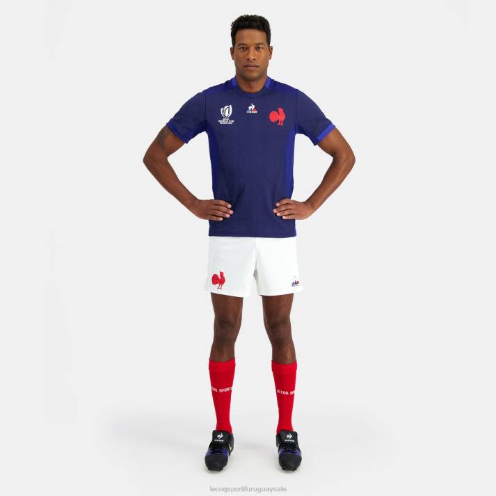 ropa XFVP692 hombres Le Coq Sportif réplica camiseta xv de france - copa del mundo de rugby 2023 azul