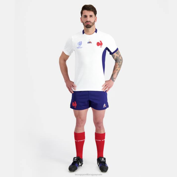 ropa XFVP693 hombres Le Coq Sportif réplica camiseta xv de france - copa del mundo de rugby 2023 blanco
