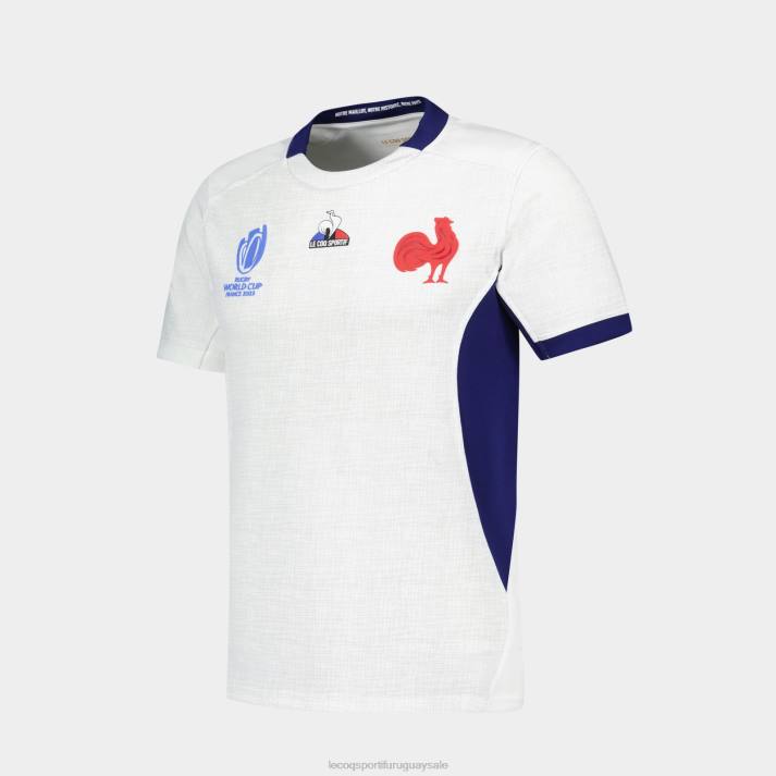 ropa XFVP693 hombres Le Coq Sportif réplica camiseta xv de france - copa del mundo de rugby 2023 blanco