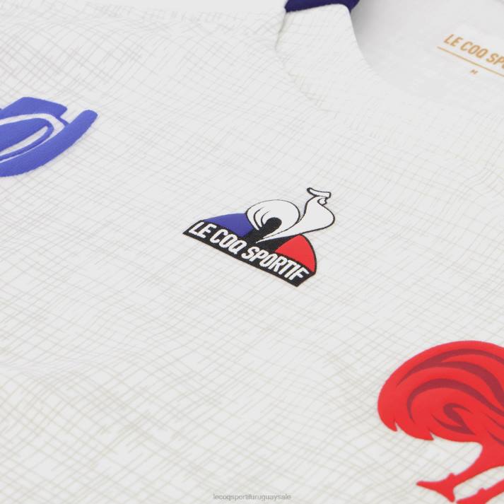 ropa XFVP693 hombres Le Coq Sportif réplica camiseta xv de france - copa del mundo de rugby 2023 blanco