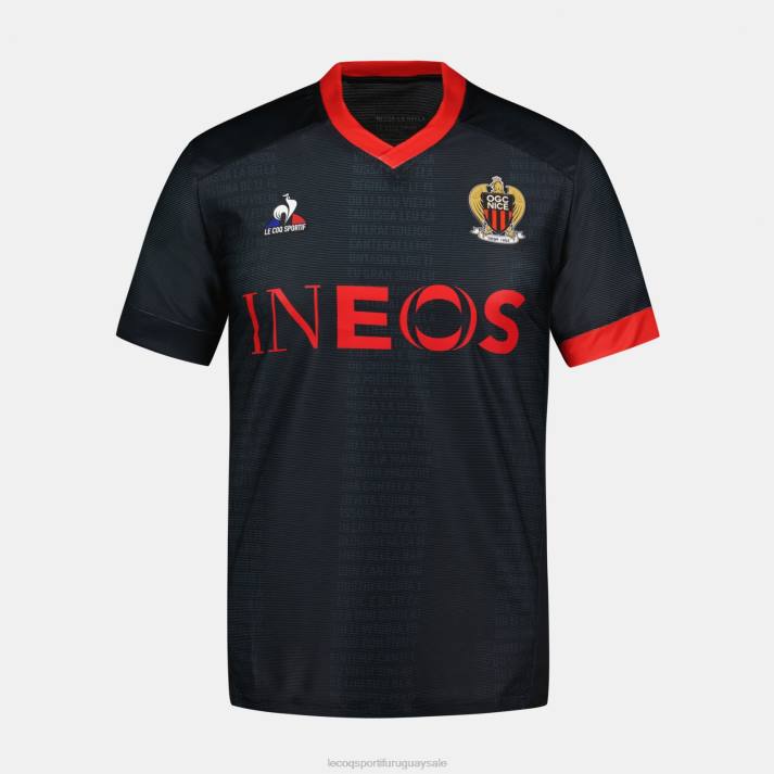 ropa XFVP702 hombres Le Coq Sportif camiseta negra