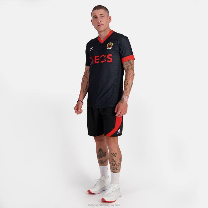 ropa XFVP702 hombres Le Coq Sportif camiseta negra